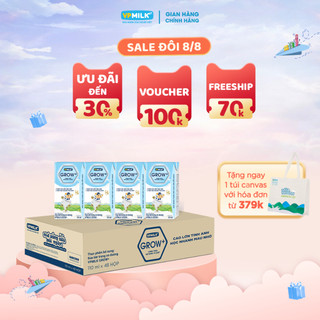 Sữa tiệt trùng VPMilk Grow+ hộp 110ml (thùng 48 hộp)