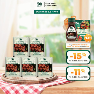 Combo 5 gói natural gia vị ướp thịt nướng 10gr Dh Foods gia vị ướp sẵn tiện lợi