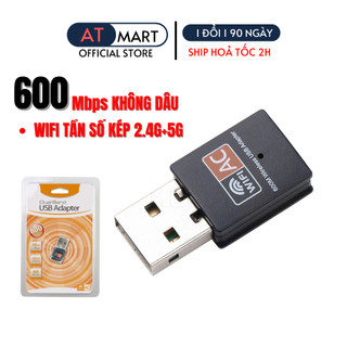 USB WiFi 5G dễ dàng với USB WIFI 600Mbps cho máy bàn PC và laptop, card mạng usb 5GHz không dâu