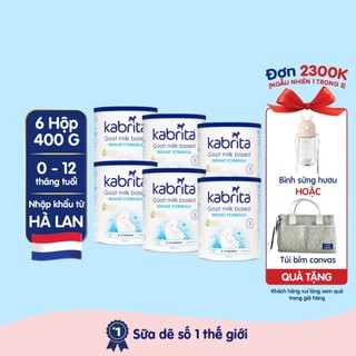 Combo 6 lon sữa dê kabrita số 1 cho trẻ- lon 400g