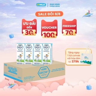 Sữa tiệt trùng VPMilk Grow+ hộp 180ml (thùng 48 hộp)