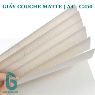 [GIẤY COUCHE] GIẤY COUCHE MATT 250GSM A4 | BỀ MẶT NHÁM | KHÔNG PHÙ HỢP IN MỰC NƯỚC - BAOBIONLINE