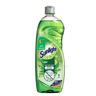 Chai nước Rửa Chén Sunlight khử mùi tanh Matcha trà Nhật 750g