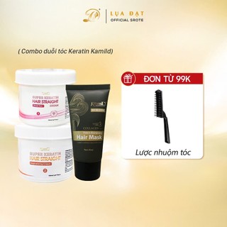 Combo thuốc ép tóc phục hồi chính hãng KAMI,thuốc duỗi tóc siêu dưỡng tại nhà không cần nhiệt (Size nhỏ)