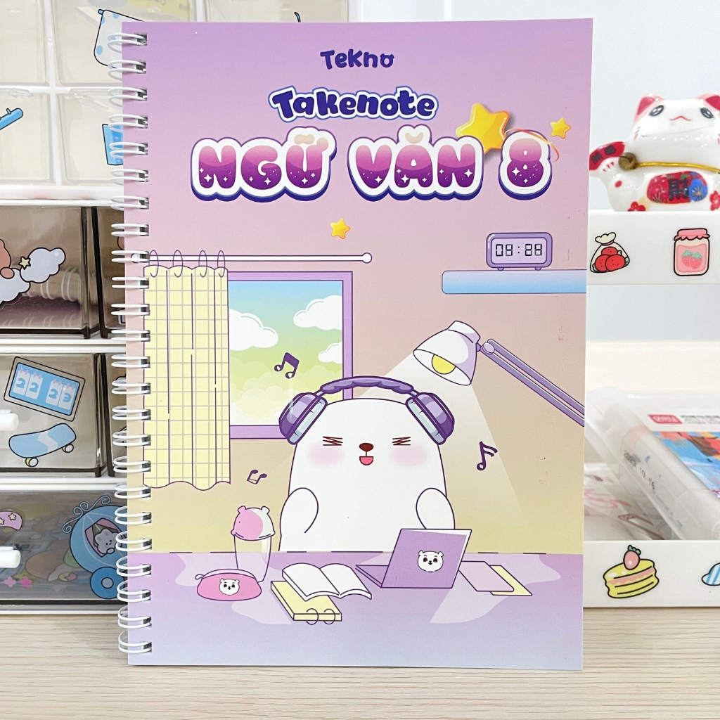 Sổ Tay Kiến Thức Ngữ Văn Lớp 8 Học Giỏi, Sổ Takenote Lò Xo A5
