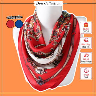 [NowShip2h] Khăn Lụa Vuông (Khăn Turban) Vương Miện Thanh Lịch Sang Trọng - Chất Liệu Chiffon - 70x70cm - Mã KL073
