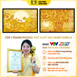 Tranh trúc chỉ in ngang decornow tranh treo phòng thờ trang trí bàn thờ tượng phật, gia tiên, làm đèn hào quang bàn thờ