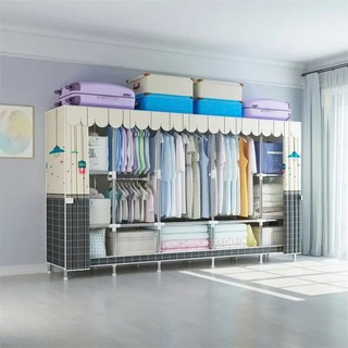 Tủ Quần Áo Tủ Đựng Quần Áo CHỐT NHỰA Tủ Vải Khung Thép Metal Khổ 1m3 . 2m1  siêu to khung thép của tủ lớn 22mm cực chắc