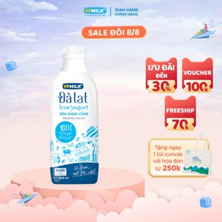 [GIAO HỎA TỐC TẠI TP. Hồ Chí Minh] Sữa chua uống VPMilk Đà Lạt True Yogurt - chai 950ml