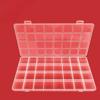 Hộp đựng linh kiện phụ kiện nail có nắp, hộp nhựa trong suốt mini đựng thuốc trang sức móng tay giả