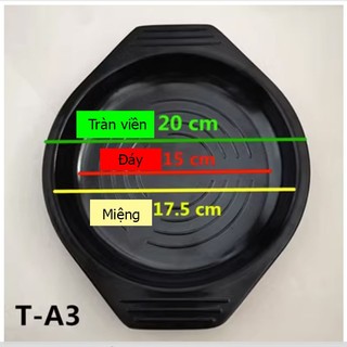 [Sỉ] Đĩa đế để kê thố nồi đất đen nấu bánh canh, nấu mì cay 7 cấp độ chất liệu nhựa cứng chịu nhiệt