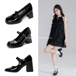 Giày búp bê nữ Mary jane | Giày hài da bóng nữ tiểu thư (Size 34-40)