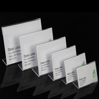 Menu mica L A4,A5,A6. Mica quét mã QRCode,Bảng thông tin sản phẩm, Standee mica để bàn, Đủ size
