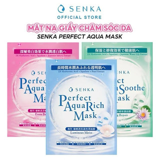 Mặt Nạ Dưỡng Trắng Senka Perfect Aqua White Extra White Mask (1 Miếng)