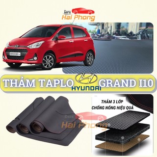 Thảm taplo Hyundai I10 2014 - 2022 dập vân Cacbon cao cấp, chống nóng ô tô hiệu quả