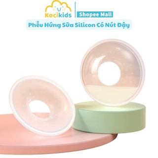  Phễu hứng sữa bằng silicon có nút đậy và hộp đựng 