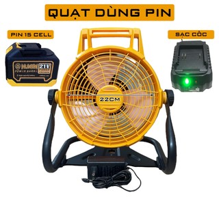 QUẠT DÙNG PIN MÀU VÀNG KHUNG SẮT, KIỂU ĐỨNG, CHÂN PIN PHỔ THÔNG 4CM