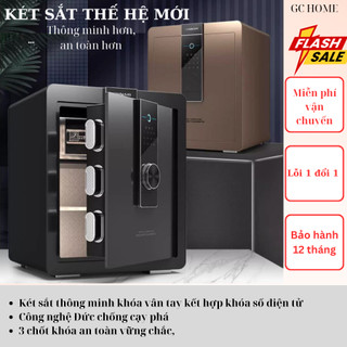 Két Sắt Vân Tay Khóa Số Thông Minh Chống Cháy, Két Điện Tử An Toàn Gia Đình Văn Phòng Bảo Mật Cao