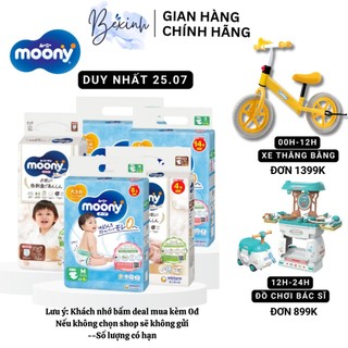[FREESHIP70K] Tã Bỉm MOONY NATURAL Nhật dán/quần NB63/S58/M46/L38/M46/L36/XL32