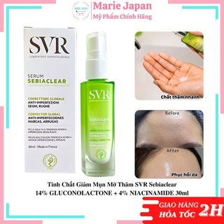 Tinh Chất Giảm Mụn Mờ Thâm SVR Sebiaclear 14% GLUCONOLACTONE + 4% NIACINAMIDE 30ml
