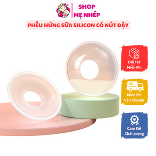  Phễu hứng sữa silicon có nút đậy tiện lợi khi đi ra ngoài 