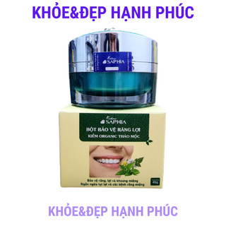 Kiềm Saphia bột bảo vệ răng lợi – Kiềm Organic thảo mộc – 45g/hộp