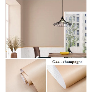 XẢ 10m Giấy dán tường MÀU SÂM PANH số 2 có sẵn keo khổ rộng 45cm