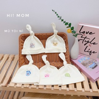  Mũ Củ Tỏi Che Thóp Himom Kids Vải Nỉ Hàn Co Giãn Mềm Mịn Dễ Thương Cho Bé Sơ Sinh 0-2 Tháng Babico 