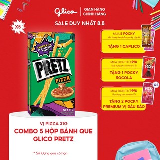 Combo 5 hộp Bánh que mặn nướng giòn Glico Pretz vị Pizza 31gr