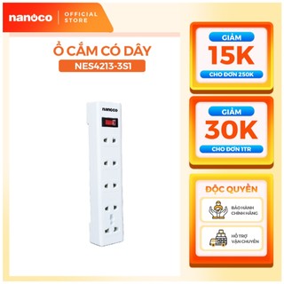 Ổ cắm có dây nanoco model nes4213-3s1