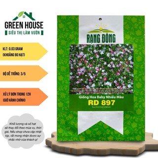 Hạt giống Hoa Baby Nhiều Màu Rd 897 (0,03g~80 hạt) hiệu Rạng Đông thích hợp trồng chậu | Green House