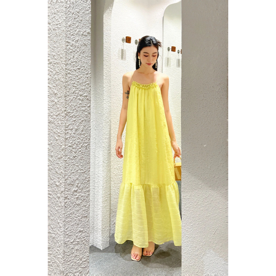 Đầm 2 dây maxi phối sọc - Everluxe