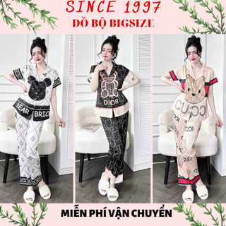 Lụa latin, xước cao cấp - đồ bộ bigsize 50-90kg lụa xước, since1997 pijama, đồ ngủ lụa ánh kim