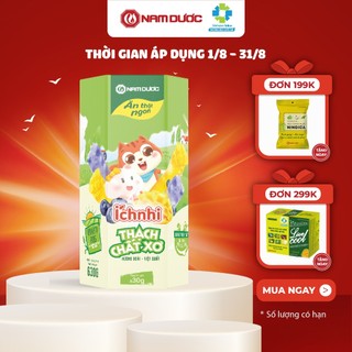 Thạch chất xơ Ích Nhi, bổ sung chất xơ hòa tan giúp nhuận tràng, hỗ trợ tiêu hóa cho bé, cân bằng hệ vi sinh, 21 túix30g