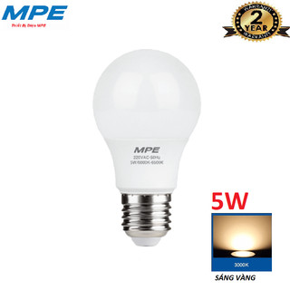 Bóng Led Búp MPE 5w trắng /vàng
