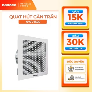 Quạt hút nanoco âm trần có sử dụng ống dẫn model ncv1520-c/ ncv2020-c