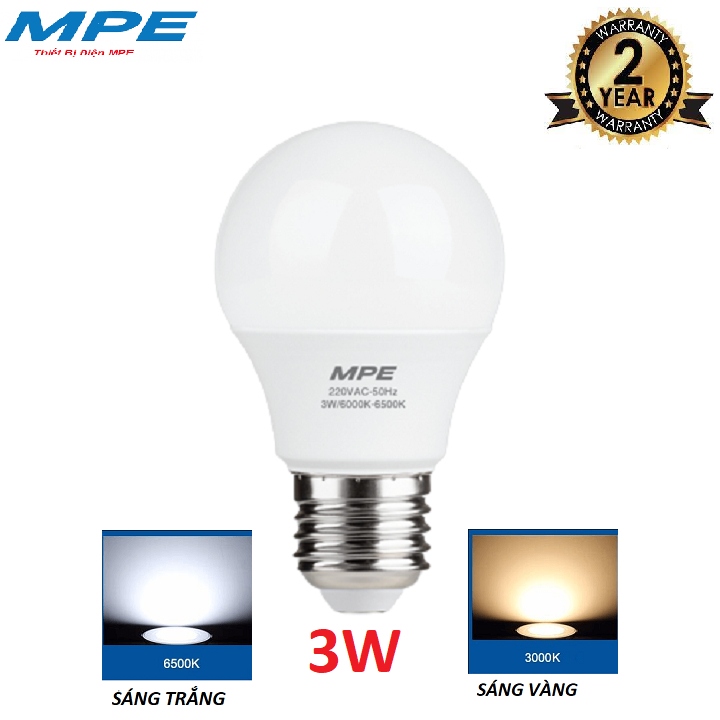 ĐÈN LED BULB MPE T/V 3w