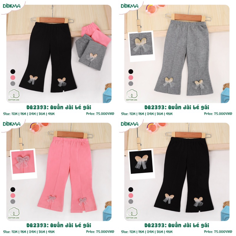 Quần dài Dokma chất Cotton Usa cho bé