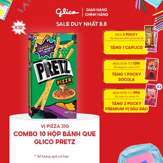 Combo 10 hộp Bánh que mặn nướng giòn Glico Pretz vị Pizza 31gr