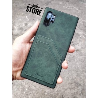 Ốp lưng da cao cấp cho Samsung Galaxy Note 10 / Note 10 Plus / S10 Plus / Note 9 Có Ngăn Nhét Thẻ ATM
