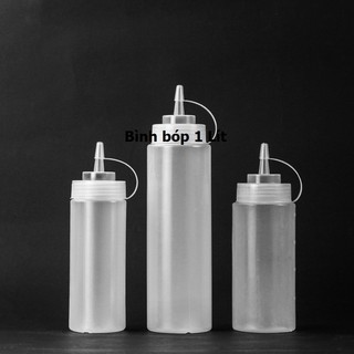 Bình bóp nhựa đựng Tương ớt, Tương cà, Sữa đặc có đầu nhọn +Bình đựng sốt vuông vòi rộng đủ dungtích