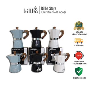 Ấm pha cà phê Moka Pot bằng nhôm kiểu Ý- Bình pha cafe Moka Espresso tại nhà tiện lợi dã ngoại, cắm trại - Family Travel