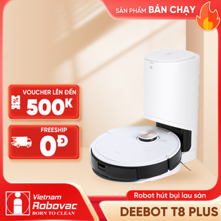 Robot Hút Hụi Lau Nhà Thông Minh Ecovacs Deebot OZMO T8 PLUS - Bản Quốc Tế - Hàng Chính Hãng