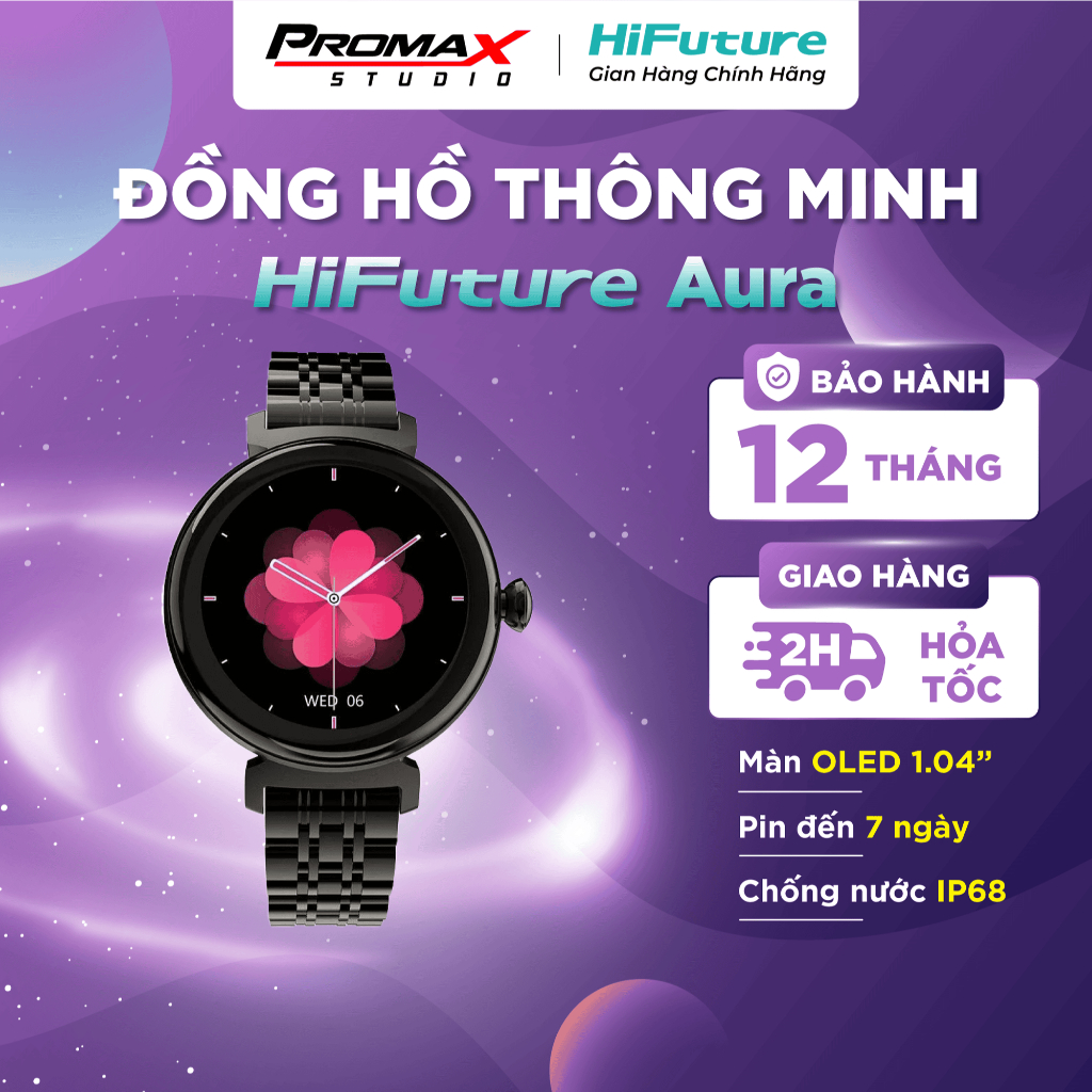 Đồng hồ thông minh cho nữ HiFuture Aura SmartWatch (Nhỏ Gọn, Trợ lý theo dõi Sức khỏe và Vận động) | BigBuy360 - bigbuy360.vn