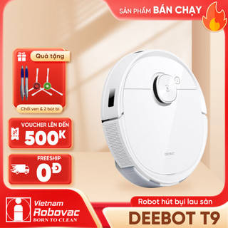 Robot hút bụi lau nhà Ecovacs Deebot T9(DLX13-44)_Lực hút Max 3000Pa _ Bản Quốc Tế _ Hàng Chính Hãng