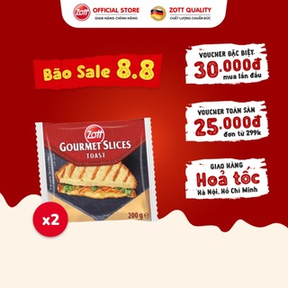 Combo 2 túi phô mai lát zott gourmet slices toast nhập đức
