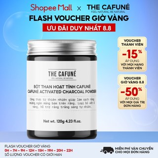 Bột than tre hoạt tính trắng răng Cafuné - loại bỏ mảng bám, tẩy vết ố vàng cho răng hiệu quả 120g