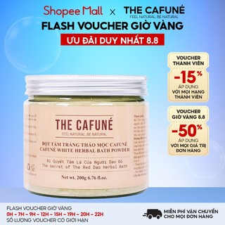 Bột tắm trắng thảo mộc Cafuné - chiết xuất 100% thảo mộc tự nhiên, dưỡng trắng mịn da (200 Gram)
