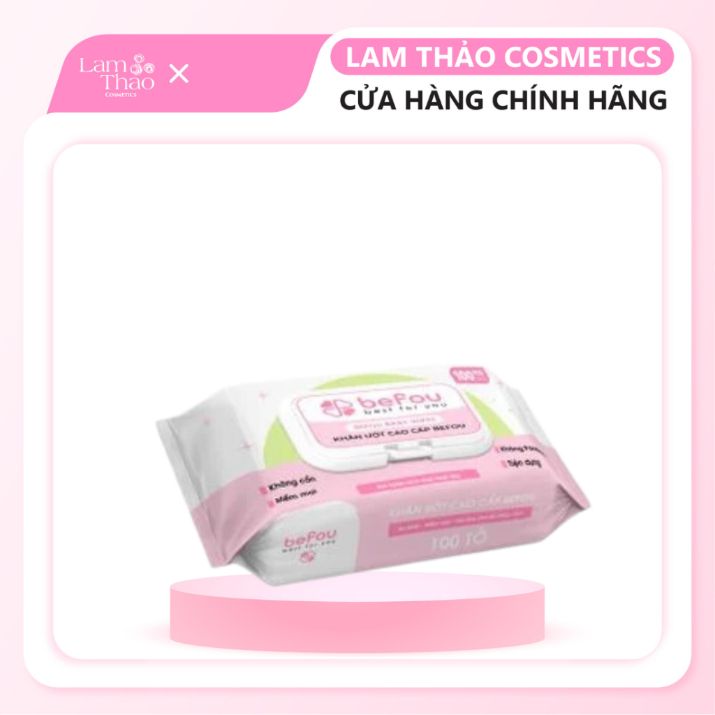 Khăn Ướt Cao Cấp Befou 100 Miếng