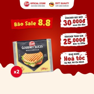 Combo 2 túi phô mai lát zott gourmet slices mozzarella nhập đức